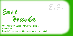 emil hruska business card
